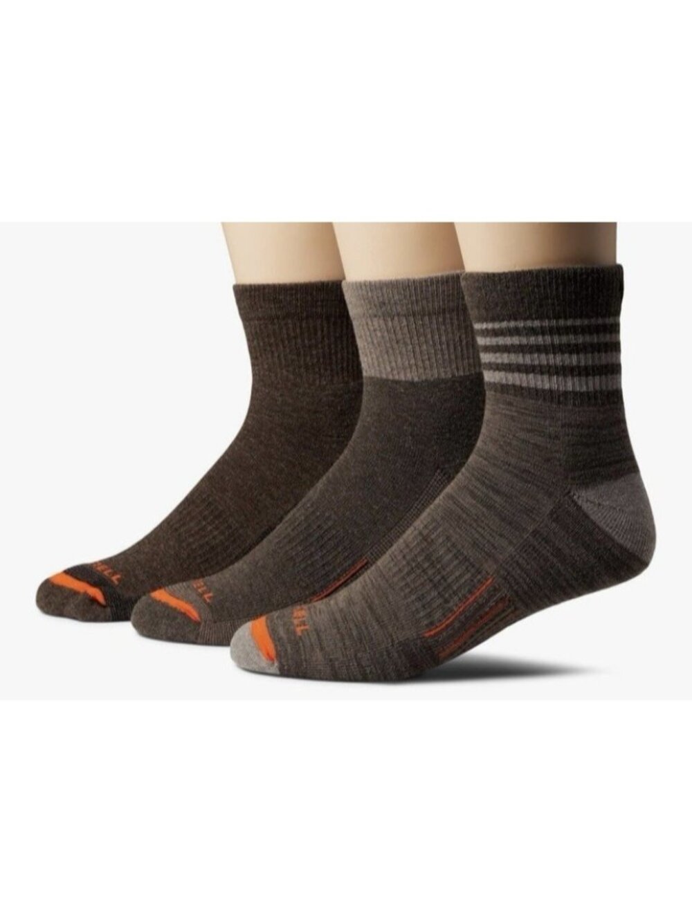Merino Wool Work Socks for Men, 3 Pair Brown Size M/L New